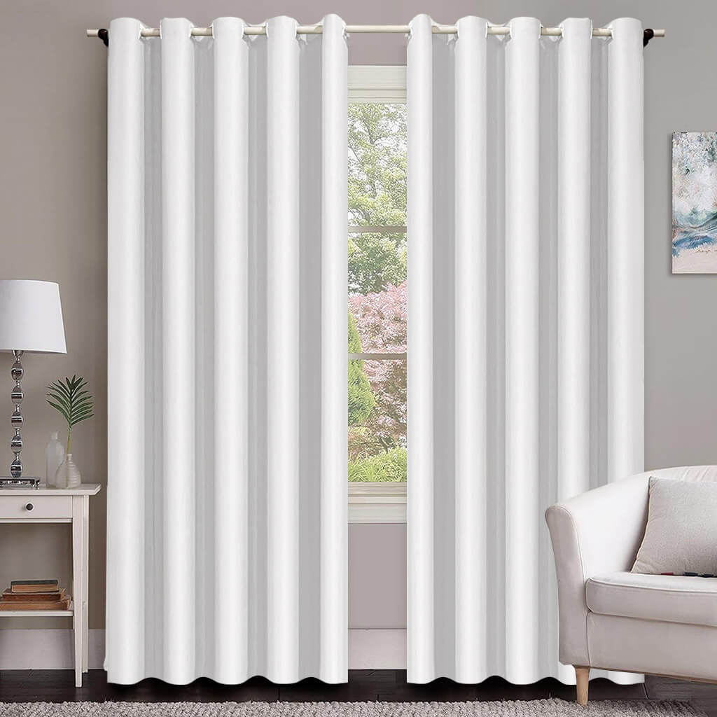 Cortina Blackout 100% Vedação em Tecido 3m x 2,70m Sala Quarto Varão 3m Branco
