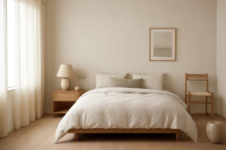 Quarto Japandi: Mistura de Minimalismo e Aconchego